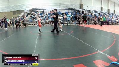 55 lbs Round 3 - Madilyn Bauman, OH vs Peyton Heckathorn, PA