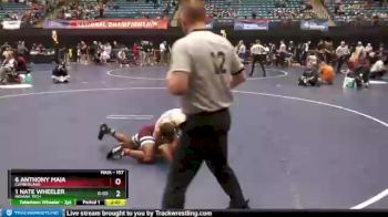 157 lbs Cons. Round 4 - 1 Nate Wheeler, Indiana Tech vs 6 Anthony Maia, Cumberland