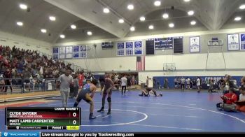 138 lbs Champ. Round 1 - Clyde Snyder, Beverly Hills High School vs Matt Lamb Carpenter, Serrano