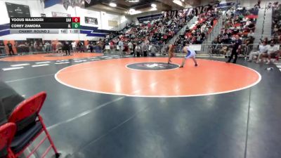 157 lbs Champ. Round 2 - Corey Zamora, Alta Loma vs Yoous Maaddidi, Santiago (Corona)