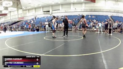 144 lbs Quarterfinal - Darren Cleckley, PA vs Dmytro Chubenko, OH