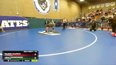 130 lbs Cons. Round 4 - Vibha Ramakumara, Evergreen vs Valerie Valencia, Farmersville