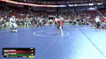 1A-175 lbs Champ. Round 2 - Callyn Bishop, Baxter vs Zach Robbins, Treynor