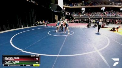 6A 190 lbs Cons. Round 3 - Masyn Marble, Prosper Rock Hill vs Brayden Grier, Cypress Ranch