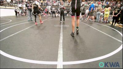 132 lbs Quarterfinal - Elijah Crane, Midwest City Bombers Youth Wrestling Club vs Laforce Bearbow, Darko Valley Wolf Pack