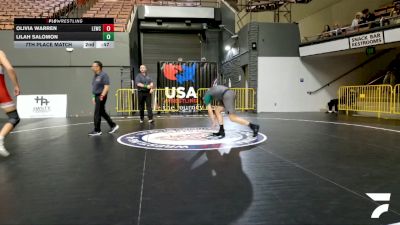 Cadet Boys Upper - 165 lbs 7th Place Match - Braden Salbeck, Liberty Ranch High School Wrestling vs Liam Brunton-Lain, USA Gold Wrestling Club