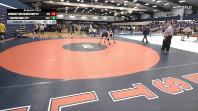 184 lbs Champ. Round 1 - Dmitry Derbedyenyev, New York University vs Justin Richey, Gettysburg