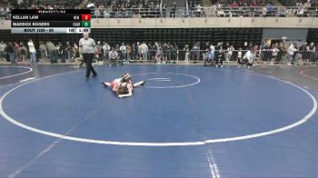 85 lbs Round Of 16 - Kellan Law, New Hope vs Maddox Rogers, Charlottesville