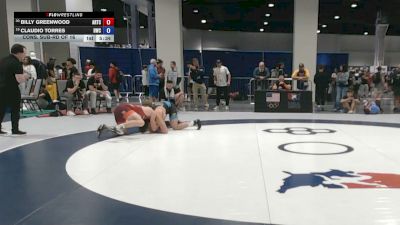 74 kg Cons. Sub-rd Of 16 - Billy Greenwood, Arkansas Regional Training Center vs Claudio Torres, Hawkeye Wrestling Club