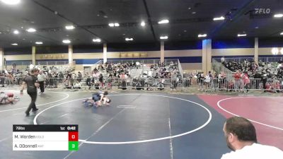 78 lbs Consi Of 8 #2 - Mason Worden, Gold Rush Wr Ac vs Andrew ODonnell, Mat Demon WC