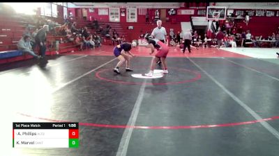 145 lbs 1st Place Match - Antonia Phillips, Alton (Sr.) vs Katelyn Marvel, Canton