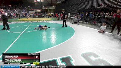 41-45 lbs Quarterfinal - Declan Meier, Stevenson Mat Club vs Paisley Mannon, Steelclaw Wrestling Club