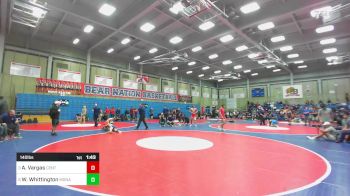 140 lbs Quarterfinal - Anthony Vargas, Central vs Wanderlei Whittington, Monache