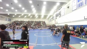 120 lbs Champ. Round 1 - Aiden Diaz, West Torrance Wrestling Team vs Landon Ford, Yucca Valley Wrestling