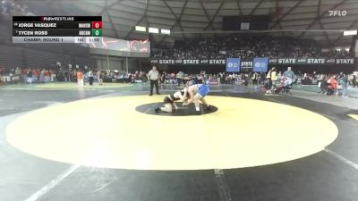 Boys 1B/2B 190 Champ. Round 1 - Tycen Ross, North Beach vs Jorge Vasquez, Manson