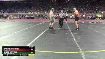 D4-285 lbs Champ. Round 1 - Eathan Westfall, Reading HS vs Caleb Gepford, Pine River Area HS