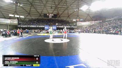 Girls 3A/4A 140 Quarterfinal - Mira Sonnen, Peninsula (Girls) vs Jackie Benson, Ballard (Girls)