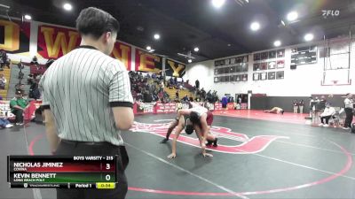 215 lbs Cons. Round 2 - Nicholas Jiminez, Covina vs Kevin Bennett, Long Beach Poly