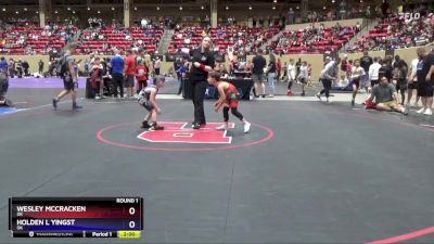 85 lbs Round 1 - Wesley McCracken, OK vs Holden L Yingst, OK