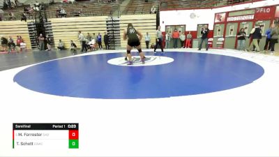 285 lbs Semifinal - Maximus Forrester, Brownsburg vs Tyler Schott, Center Grove Wrestling Club