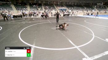 46 lbs Consi Of 8 #1 - Kane Leyba, Team Tulsa Wrestling Club vs Trysten Harris, Pin-King All Stars