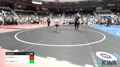 52 lbs Consi Of 4 - Kyng Walker, HURRICANE WRESTLING ACADEMY vs Weston Olvera, Honey Badgers Wrestling Club