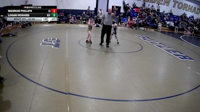 47-49 lbs Round 2 - Magnum Phillips, Franklin Regional vs Logan Howard, Butler