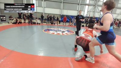215 lbs Semis - Odin Schwabenbauer, Ascend Wrestling Academy vs Preston Wentling, Inland Northwest Wrestling Training Center