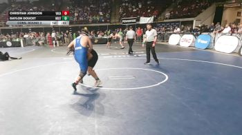 D 2 215 lbs Cons. Round 3 - Daylon Doucet, Westgate vs Christian Johnson, Vandebilt Catholic