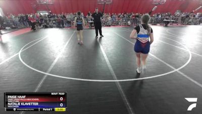 127 lbs Round 1 - Natalie Klavetter, Wisconsin vs Paige Haaf, Saint Croix Falls High School Wrestling