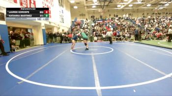 Girls 190 lbs Semifinal - Katianna Martinez, Evergreen Valley Girls vs Lauren Gorospe, Milpitas&nbsp;Girls