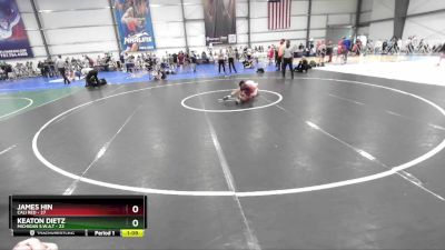 100 lbs Rd# 7- 10:45am Saturday Final Pool - Keaton Dietz, Michigan S.W.A.T vs James Hin, Cali Red