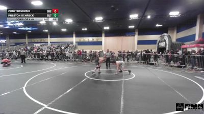 109 lbs Consi Of 8 #1 - Cody Sieminski, Sweet Home vs Preston Schreck, Eastvale Elite WC