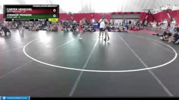 138 lbs Semis & 1st Wb (8 Team) - Carter Henschel, West Bend East vs Connor Monson, Clear Lake