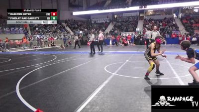 85 lbs Cons. Round 1 - RaeLynn Geyer, Hays Wrestling Club vs Findlay Rae Garrett, Leavenworth