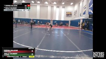 110 lbs Champ. Round 2 - Sophia Salazar, Morris Hills vs Molly Haubert, Palisades