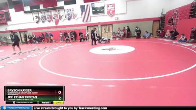 130 lbs Round 3 - Bryson Kayser, Goldendale Grapplers Youth Wrestling vs Joe Ethan Tristan, Tri Cities Wrestling Club