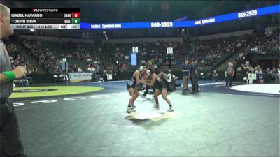 115 lbs 7th Place - Isabel Navarro, Shadow Hills (SS) vs Devin Silva, Bullard (CS)