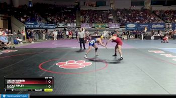 D 1 190 lbs Cons. Round 3 - Lucas Ripley, Sulphur vs Aidan Wieber, Brother Martin