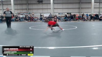 54 lbs Round 1 - Andrew Dance, Fighting Squirrels vs Asher Anderson, Middleton Wrestling Club