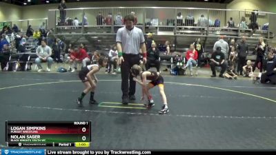 44/47 Round 1 - Logan Simpkins, Pursuit Wrestling vs Nolan Sager, Black Knights Youth WC