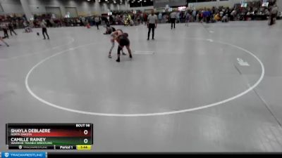 130 lbs Champ. Round 2 - Camille Rainey, Warrior Trained Wrestling vs Shayla DeBlaere, North Dakota