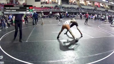 125 lbs Quarterfinal - Jace Jakubowski, CWO vs Finley Omar, Beatrice Wrestling Club