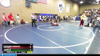 132 lbs Cons. Round 3 - Leonardo Mendoza, Santa Maria vs James Le, Westminster