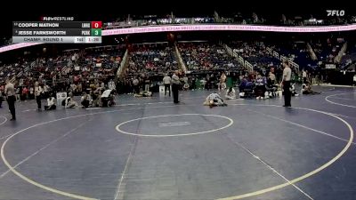 4A 113 lbs Champ. Round 1 - Cooper Mathon, Lake Norman High School vs Jesse Farnsworth, Panther Creek