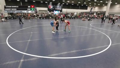 110 lbs Champ. Rd Of 32 - Ethan Daniels, Spartan Mat Club vs Landry Weiss, Berge Elite Wrestling Academy