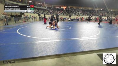 110 lbs Consi Of 16 #2 - Kaydence Andes, Weatherford vs Charlotte Ingram, Deer Creek Wrestling