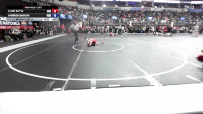 65 lbs Round Of 32 - Luke Autin, Backyard Brawlers vs Hunter Brown, Webb City Youth Wrestling