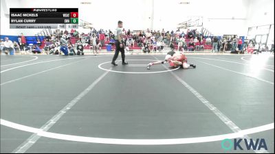112 lbs Quarterfinal - Isaac Nickels, Weatherford Youth Wrestling vs Rylan Curry, Shelton Wrestling Academy