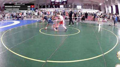 138 lbs Champ. Round 1 - Brennen Clifford, Union County High School Wrestling vs Chance Woods, Beat The Streets Chicago-Midway